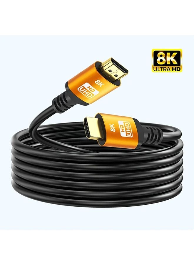 15ft 8K 48Gbps HDMI 2 1 Cable Golden For PS5 4K120Hz Soundbar UHD TV - Image 4